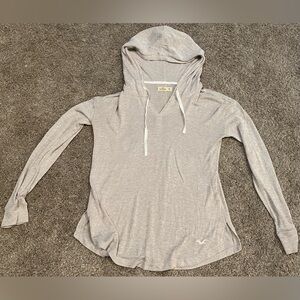 Hollister oatmeal lightweight hoodie